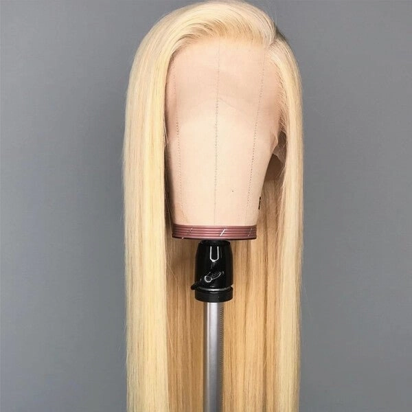 613 Hair Straight 5x5 Closure HD Lace Front Wig Blonde Pre Plucked Glueless Human Hair Wigs