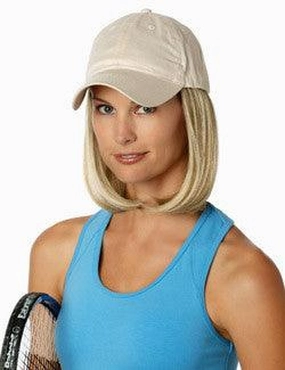 Accessories_Henry Margu_Wigs Classic Hat Beige by Henry Margu | Cotton Cap w/ Synthetic Hair