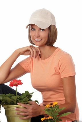 Accessories_Henry Margu_Wigs Shorty Hat Beige by Henry Margu | Cotton Cap w/ Synthetic Hair