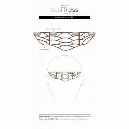 Accessories_Jon Renau_Wigs easiVolume 10" human hair extensions by Jon Renau (1 piece)