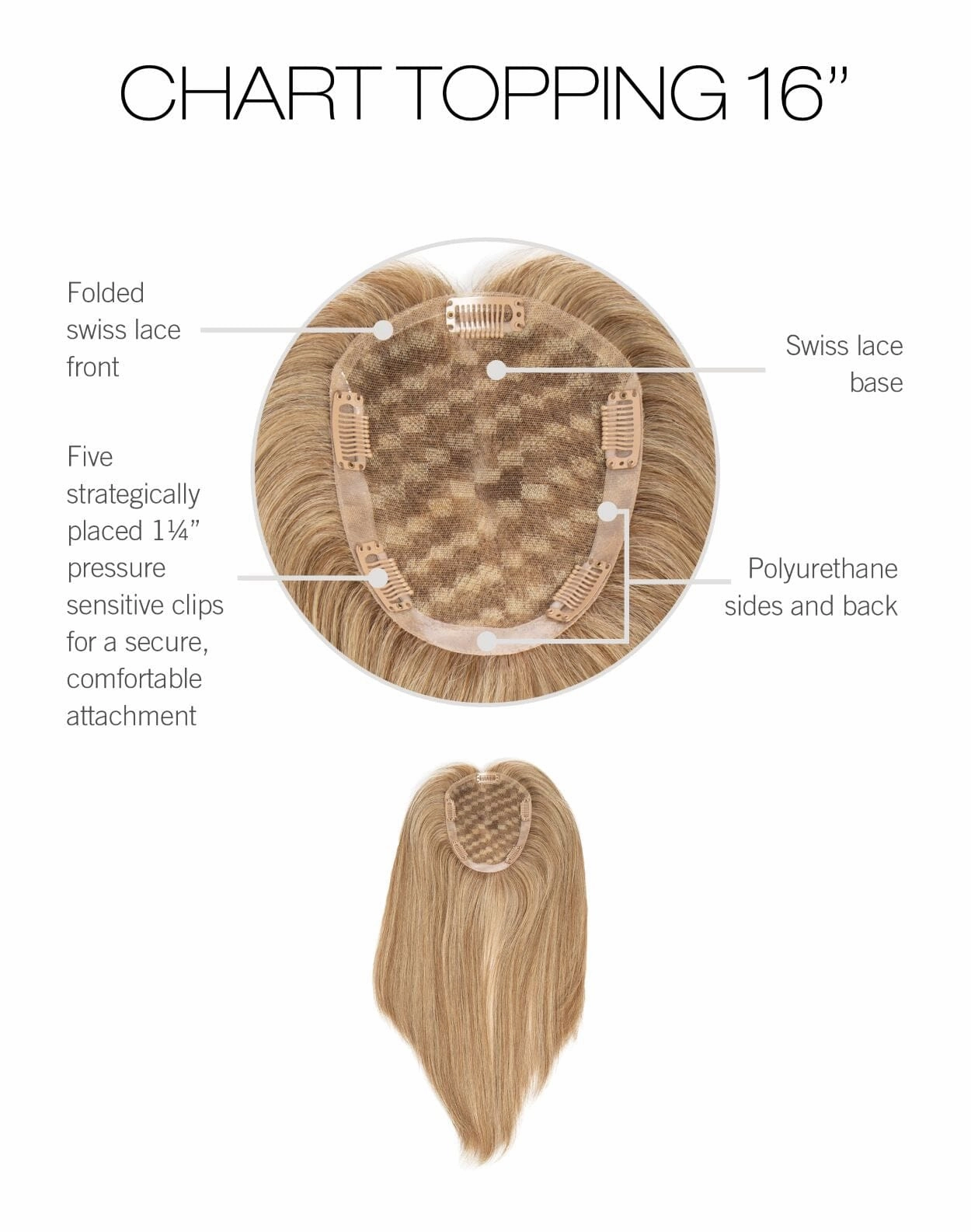 Accessories_Raquel Welch_Wigs Chart Topping Human Hair Topper by Raquel Welch