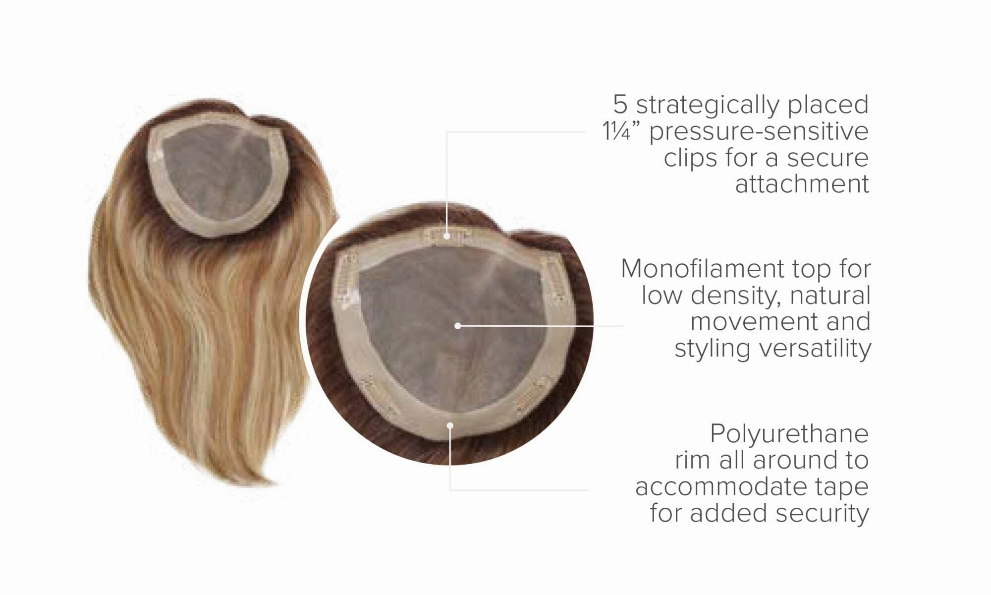Accessories_Raquel Welch_Wigs Gilded 12" 100% Human Hair Top Piece by Raquel Welch