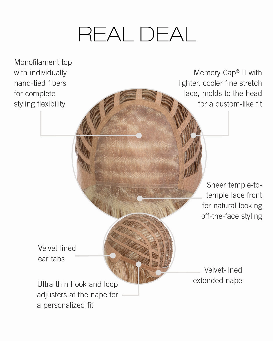 Accessories_Raquel Welch_Wigs Real Deal Wig by Raquel Welch | Short Lace Front (Mono)