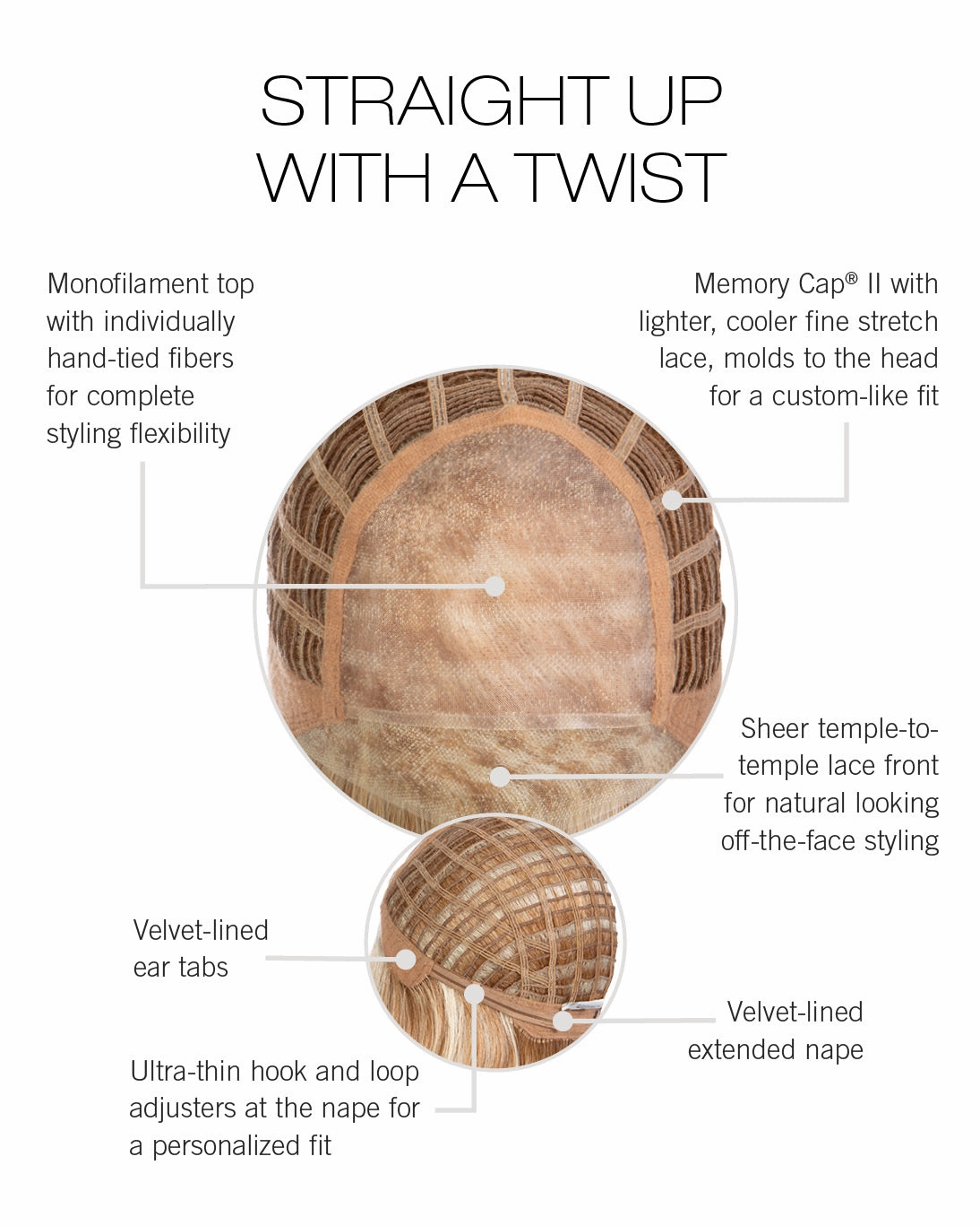 Accessories_Raquel Welch_Wigs Straight Up With A Twist Elite Wig by Raquel Welch | Heat Friendly Synthetic (Hand Tied)