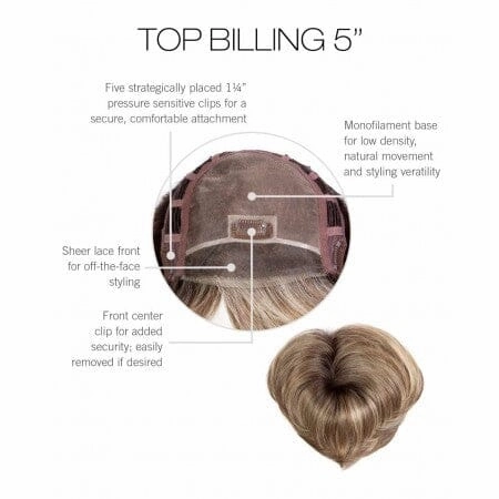 Accessories_Raquel Welch_Wigs Top Billing 5" Topper by Raquel Welch | Heat Friendly Synthetic | Lace Front