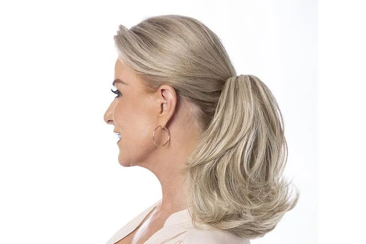 Accessories_Toni Brattin_Wigs Layered Flip Pony Hairpiece by Toni Brattin | Heat Friendly Synthetic Ponytail (Clip-In) | Clearance Sale Open Box (Unworn - Like New)