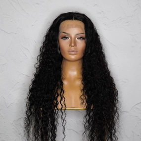 ALEX Natural Black Raw Curl Human Hair Lace Front Wig