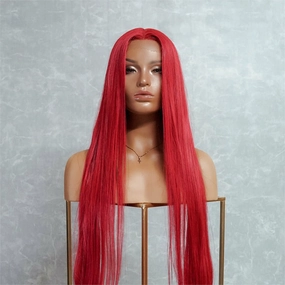 ARIEL 30" Red Lace Front Wig