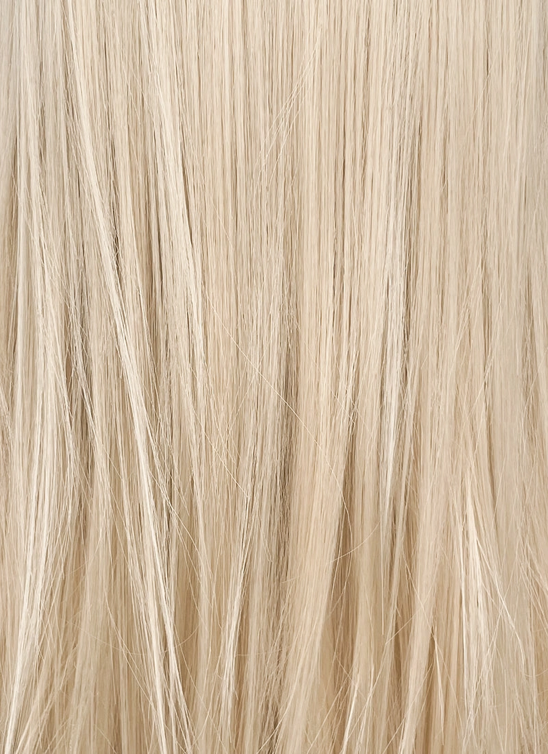 Ash Blonde Straight Layered Hush Cut Lace Front Synthetic Wig LFK5536A