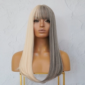 ASHLEY Grey Fringe Wig