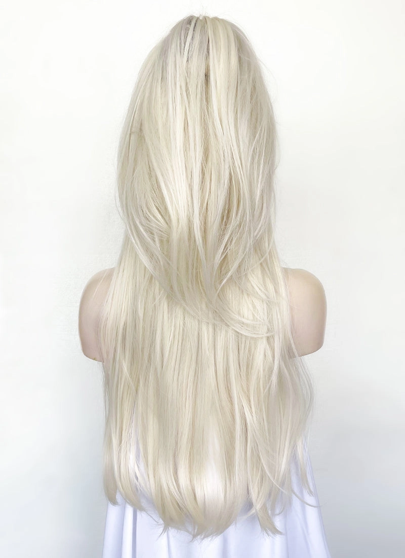 Barbie Platinum Blonde Straight Lace Front Synthetic Wig LF6022