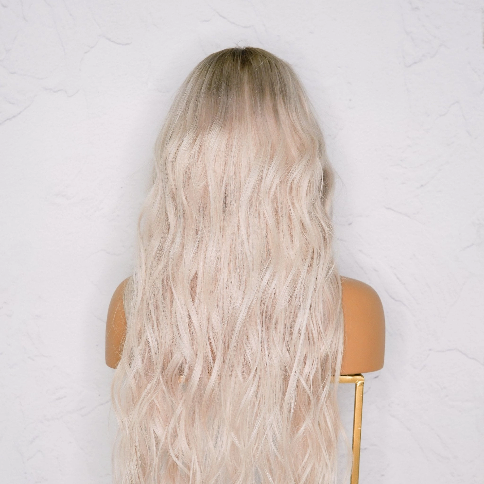 BELLE Ash Blonde Human Hair Lace Front Wig