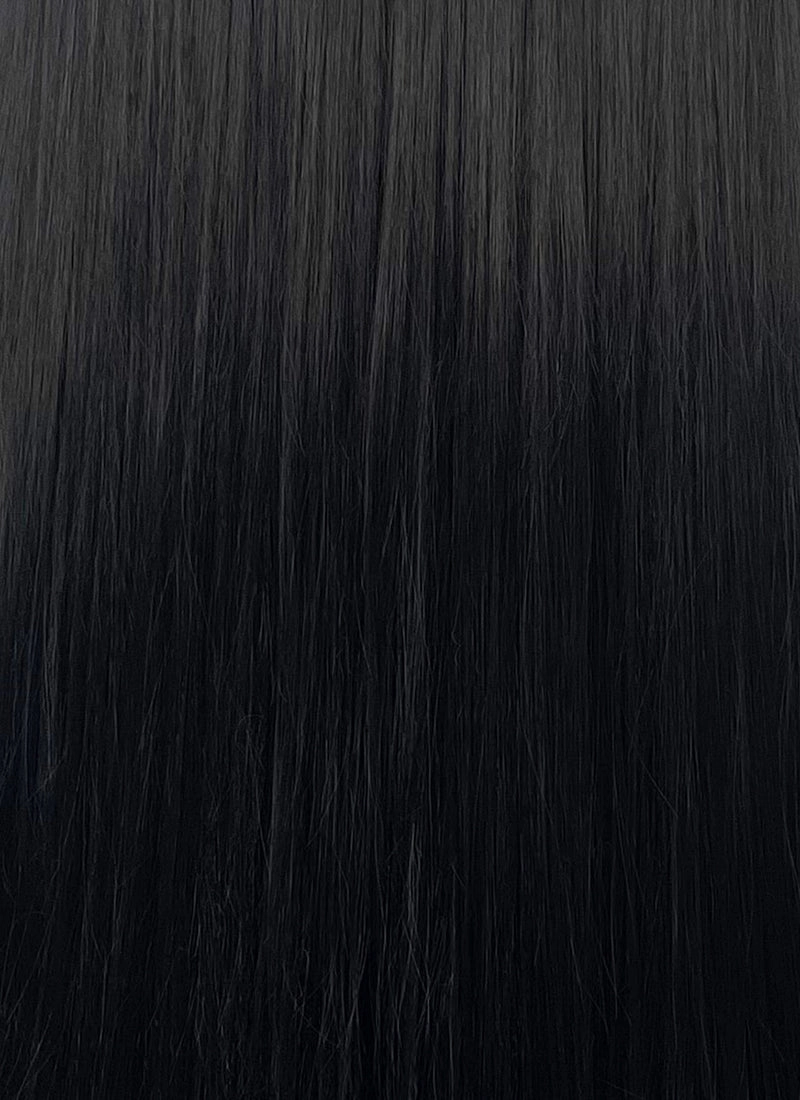 Black Straight 13" x 6" Lace Top Kanekalon Synthetic Hair Wig LFS018