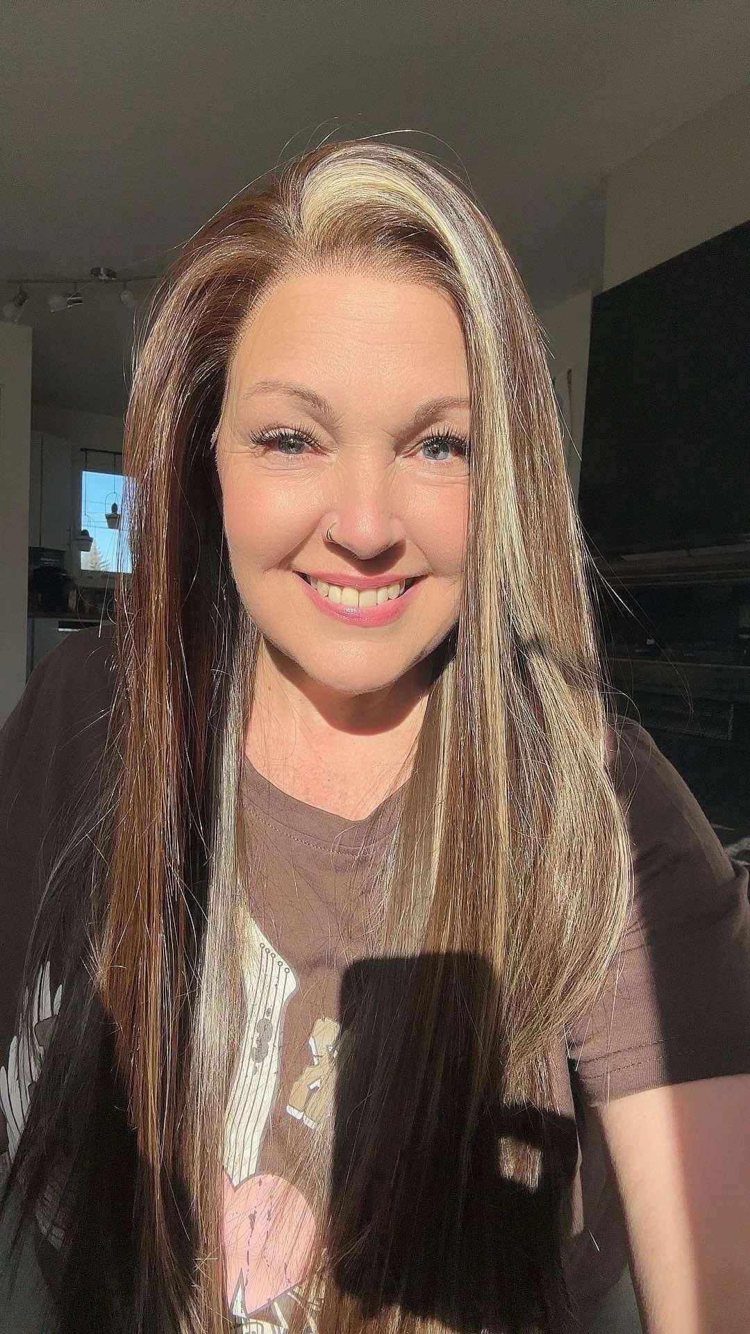 Brenda Collection Lowest density collection straight style with 13*4 lace front wigs silver mist & bubble tea & dark brown