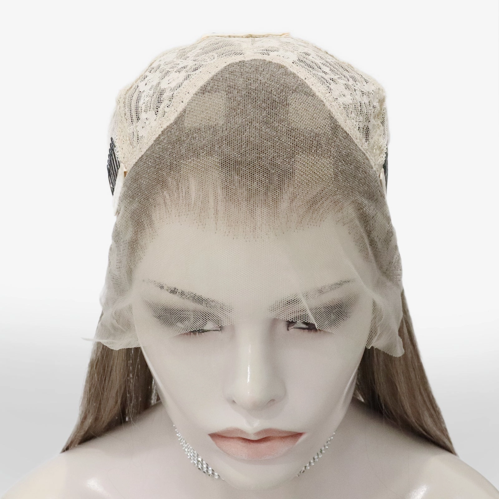 Brenda Collection Lowest density collection straight style with 13*4 lace front wigs silver mist & bubble tea & dark brown