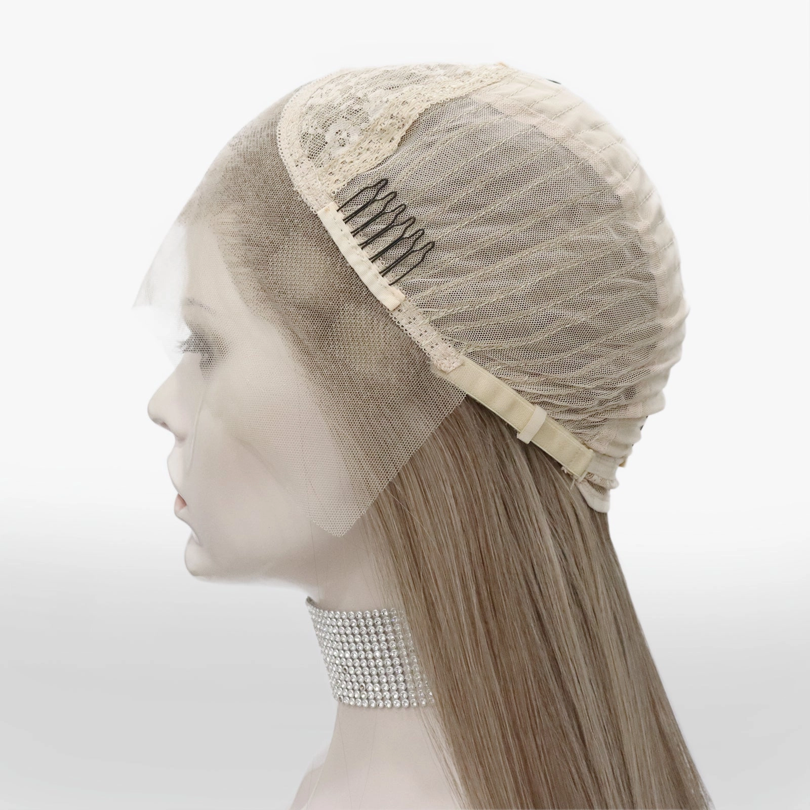 Brenda Collection Lowest density collection straight style with 13*4 lace front wigs silver mist & bubble tea & dark brown