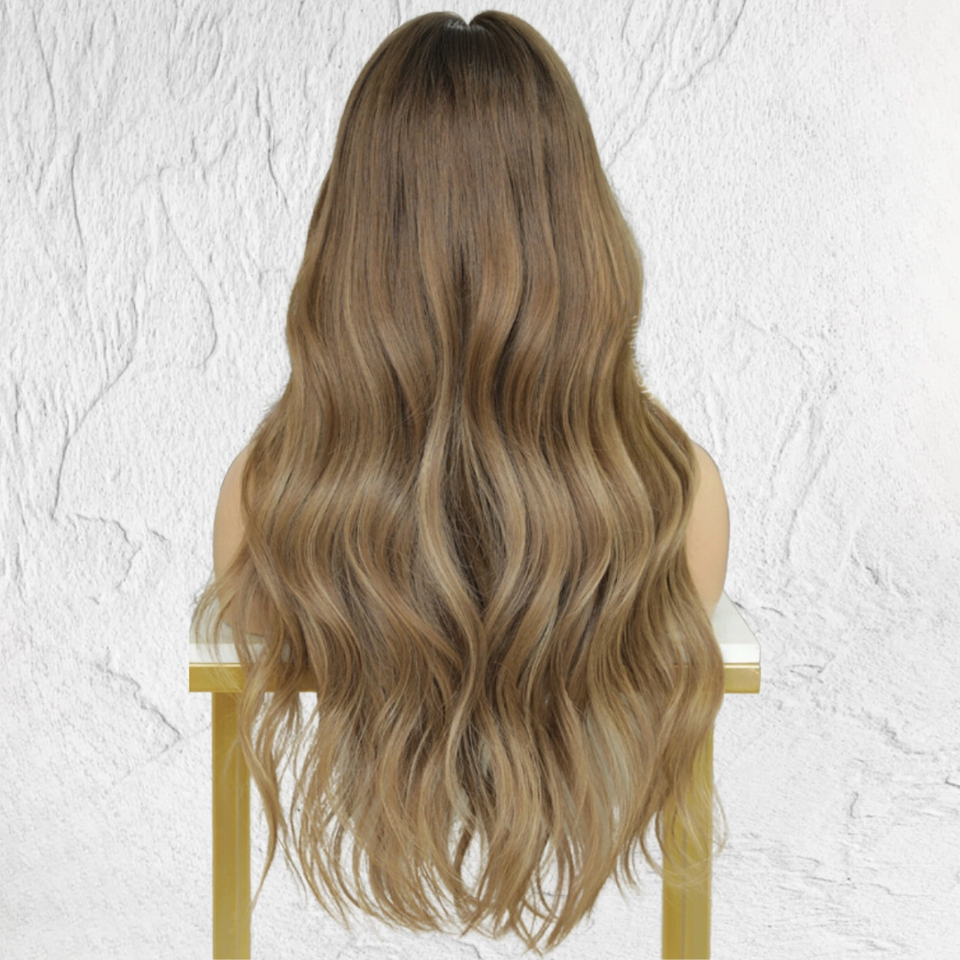 Brown Ombre Human Hair Lace Front Wig