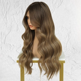 Brown Ombre Human Hair Lace Front Wig