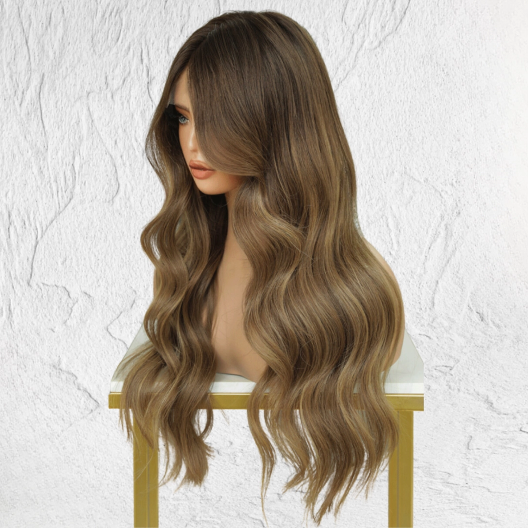 Brown Ombre Human Hair Lace Front Wig