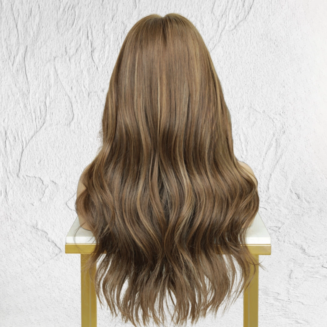 Chocolate Brown Human Hair Lace Front Wig