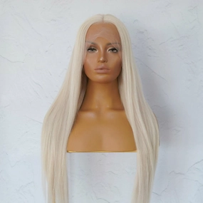 CLEO Platinum White Blonde Human Hair Full Lace Wig
