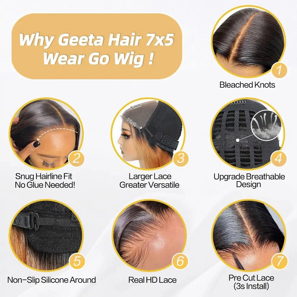 Curtain Bangs Highlight Honey Blonde Lace Wig Body Wave Glueless Wigs Human Hair 180% Density