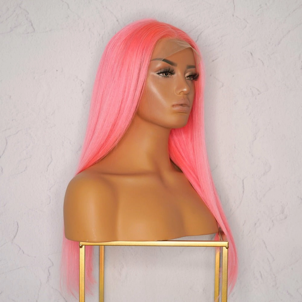 DOJA 2.0 Neon Pink Human Hair Lace Front Wig