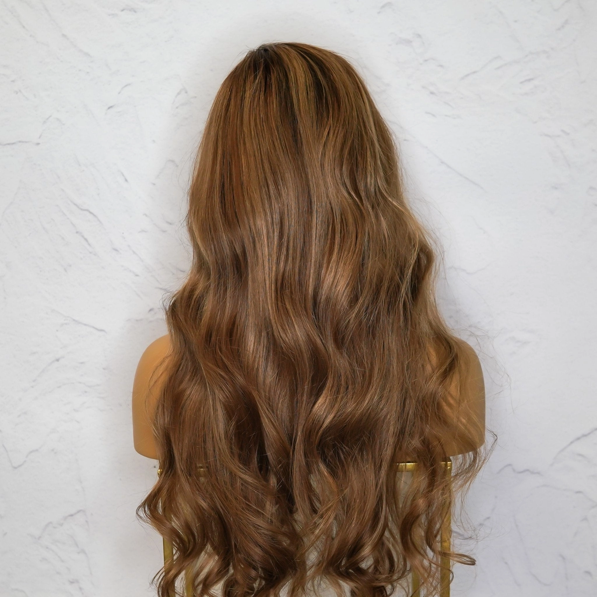 GEMIMA Ombre Brown Human Hair Lace Front Wig