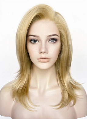 Golden Blonde Straight Lace Front Synthetic Wig LF1320