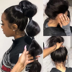 Human Hair 360 Lace Front Wigs Body Wave 360 Lace Wig Transparent Lace Frontal Wigs Black Color - GeetaHair