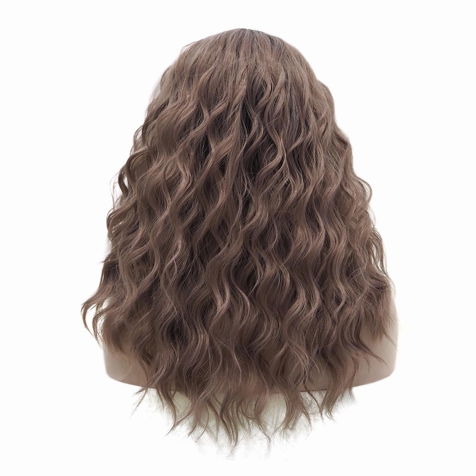IMstyle Kiki Grape Purple with Dark rooting Shoulder lenth Water Wave 13*3 lace Front Synthetic-W-07-(LG41)