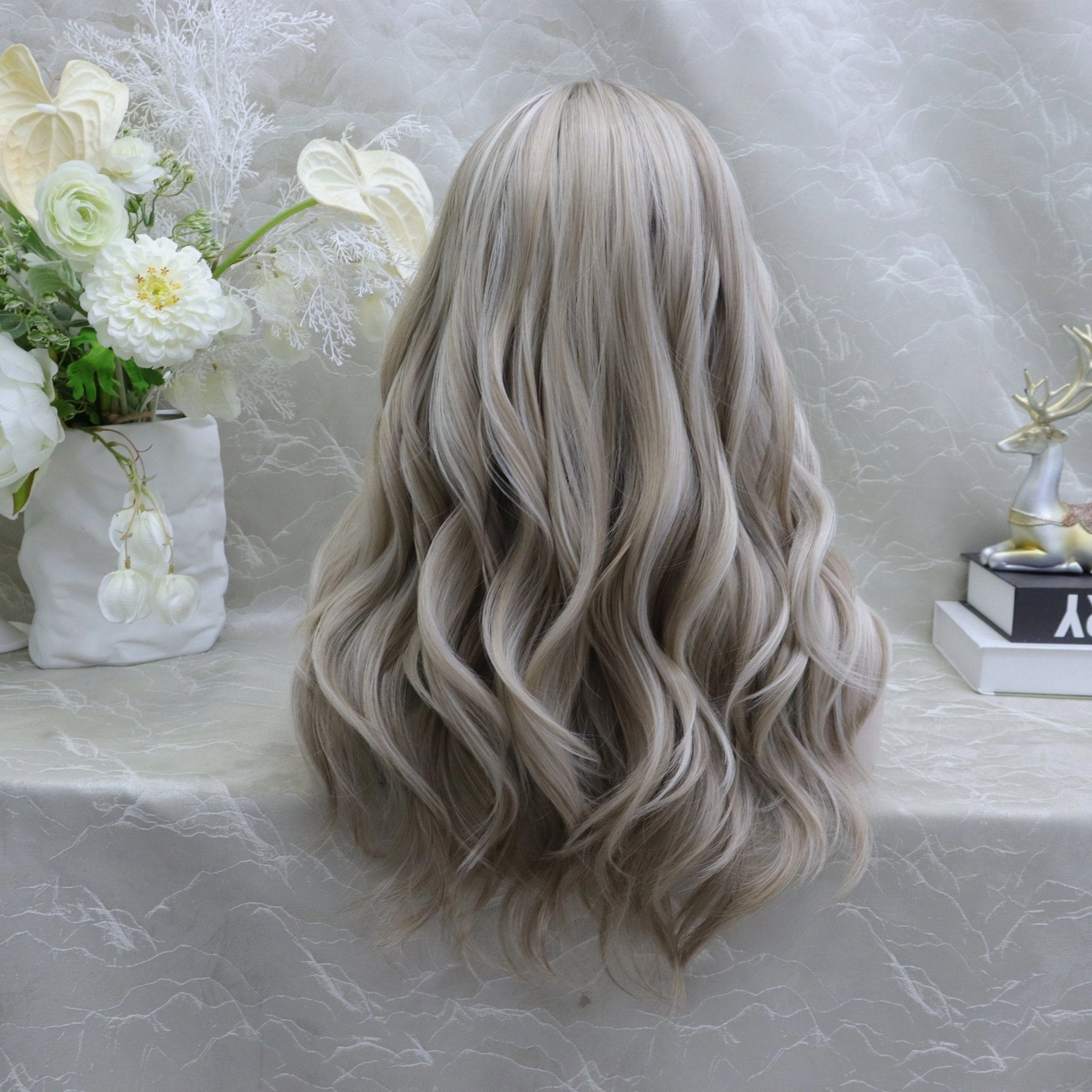IMstyle Lona ash blonde with big highlights Tpart lace front glue less TK112-2418