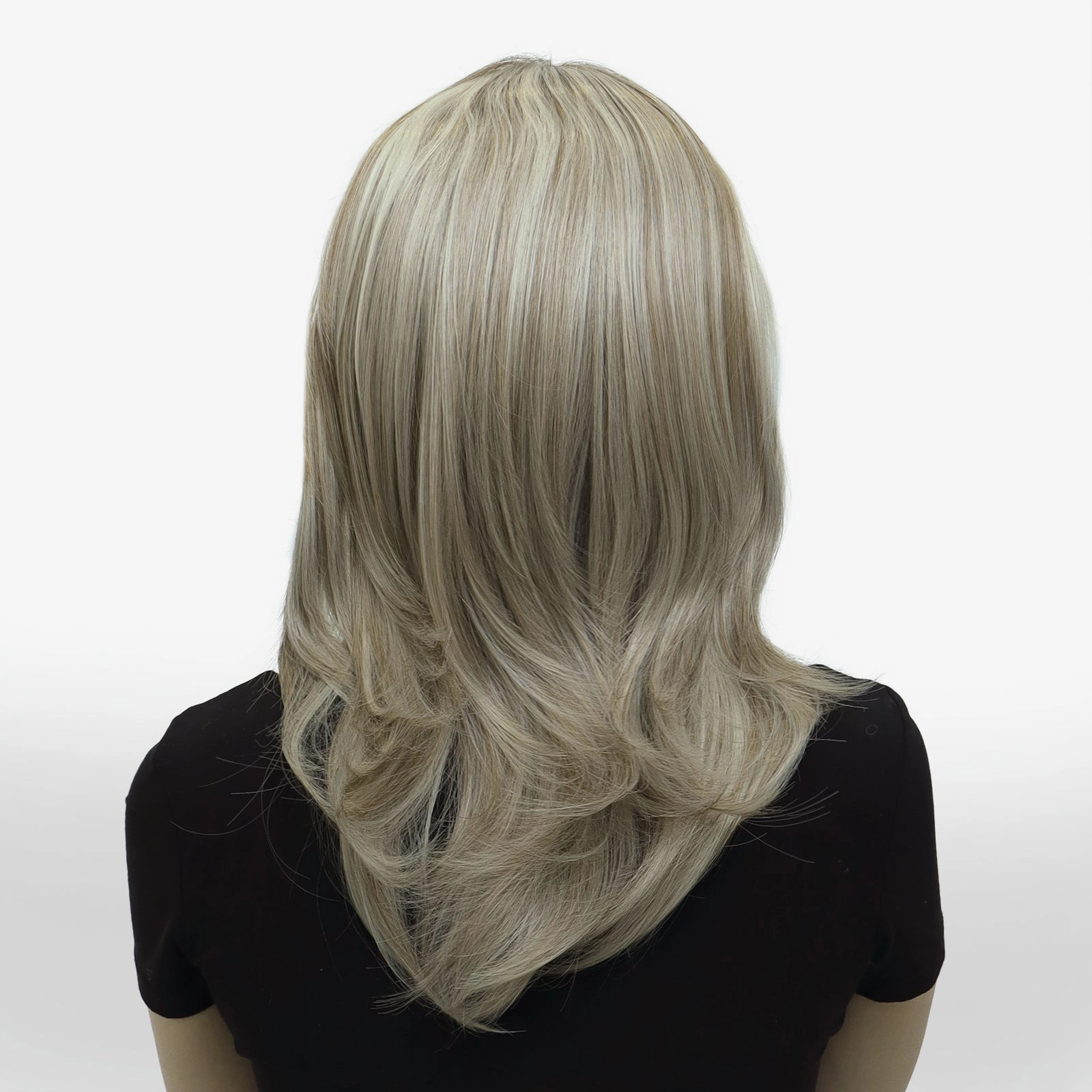IMstyle Sabrina cool tone blonde with highlight 14inches with layer cut 13*3 free part lace front wigs K141-2183-C13X3
