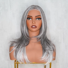 JEAN Ash Grey ( Salt & Pepper ) 13X6 Lace Front Wig