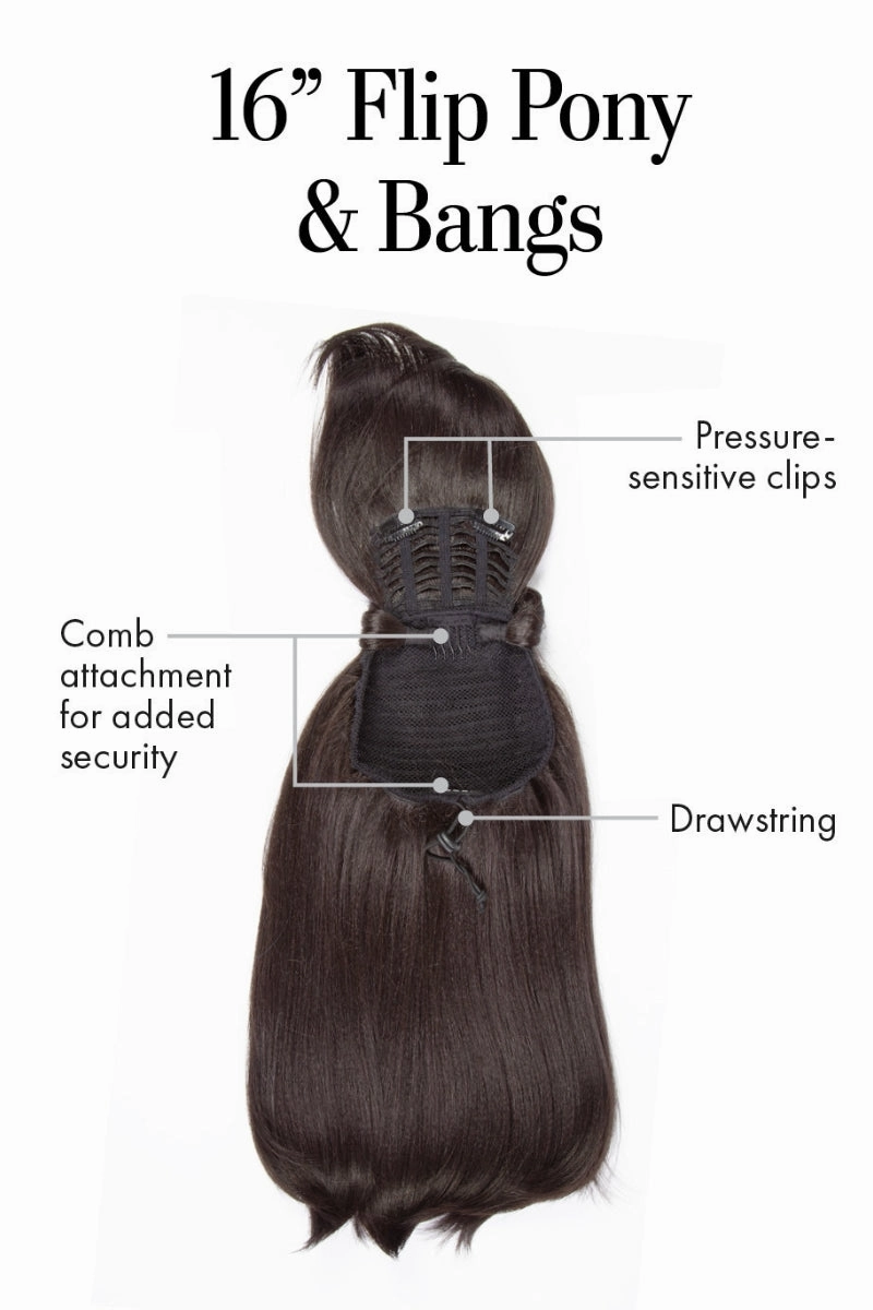 Kim Kimble Extensions - 16" Flip Pony & Bangs