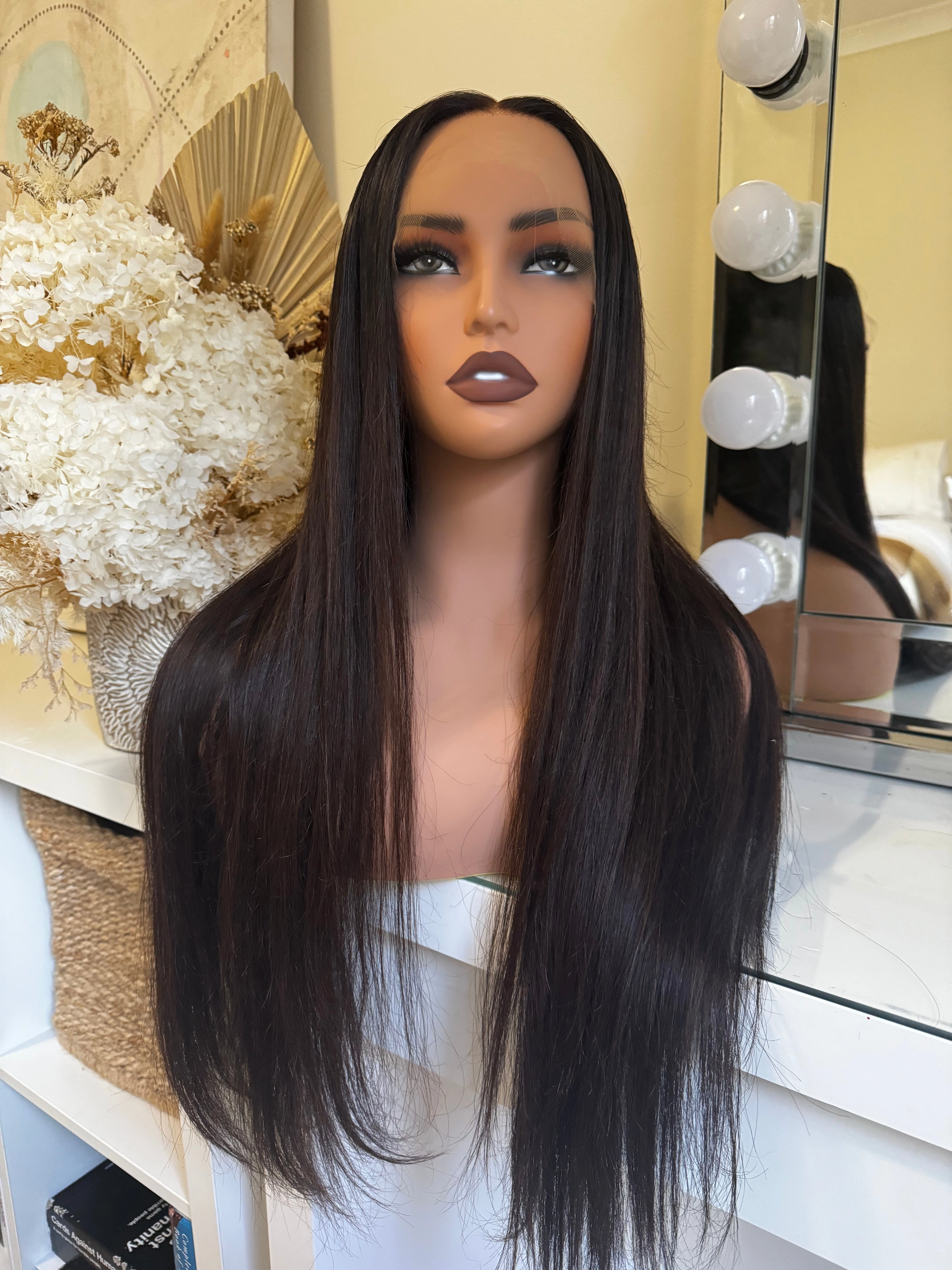 KYLE Darkest Brown Brown Human Hair Lace Front Wig