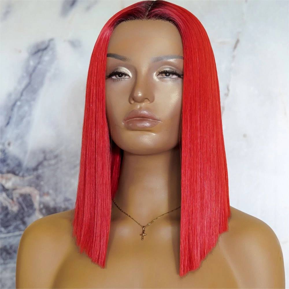 LAURA Red Ombre Lace Front Wig