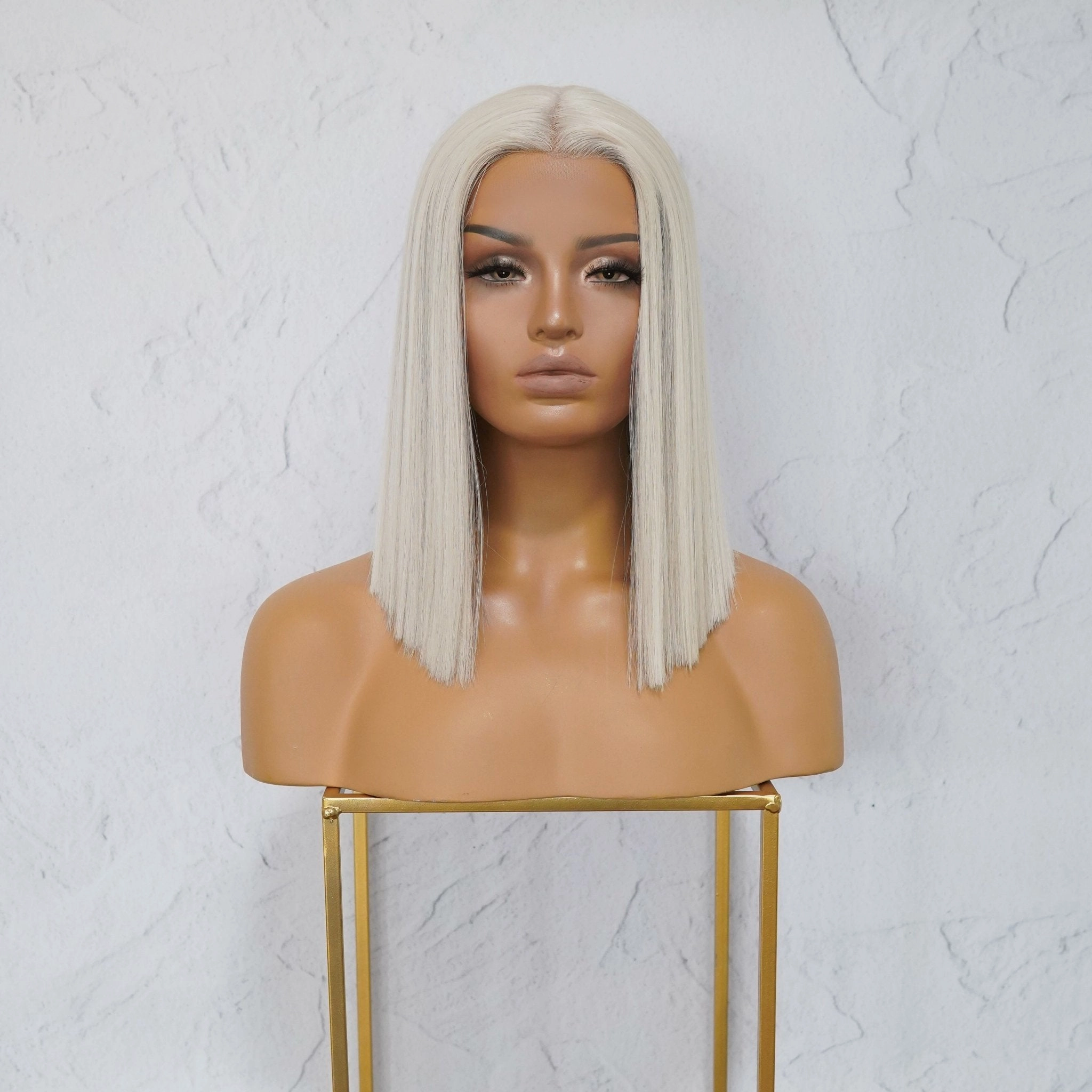 LAURA White Platinum Blonde Lace Front Wig