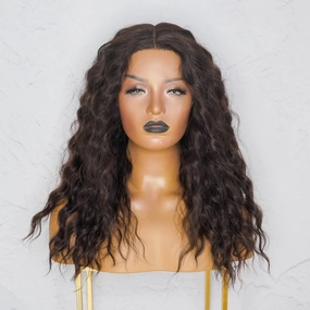 LILY 20" Dark Brown Lace Front Wig