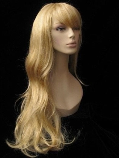 Long blonde wig, extra long, full: Helen