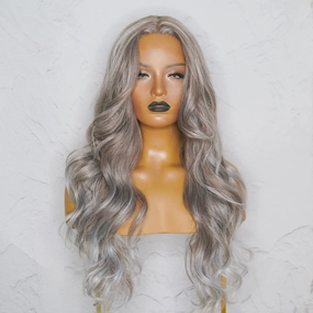 MARINA Ash Grey Lace Front Wig