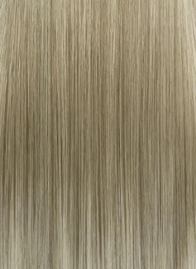 Mixed Blonde Money Piece Straight 13" x 6" Lace Top Lace Front Synthetic Wig LFS046