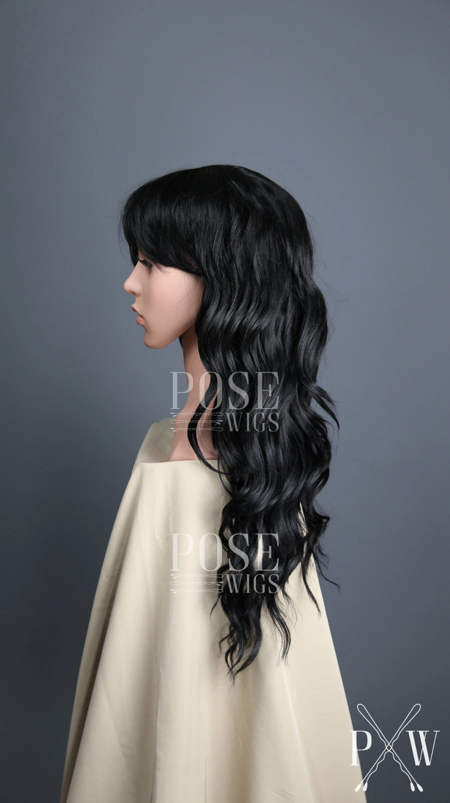 Ophelia Midnight Black - Hard Front Wig