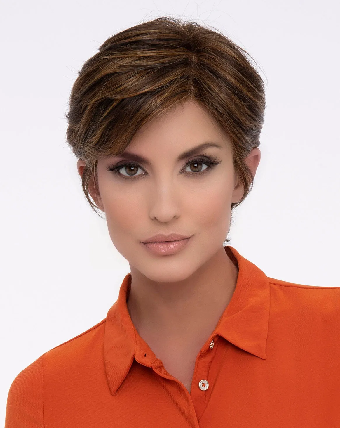 Paula Wig by Envy | Human Hair/Heat Friendly Synthetic Blend Hair | Average Cap
