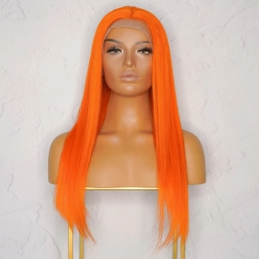 Peaches 2.0 Orange Human Hair Lace Front Wig
