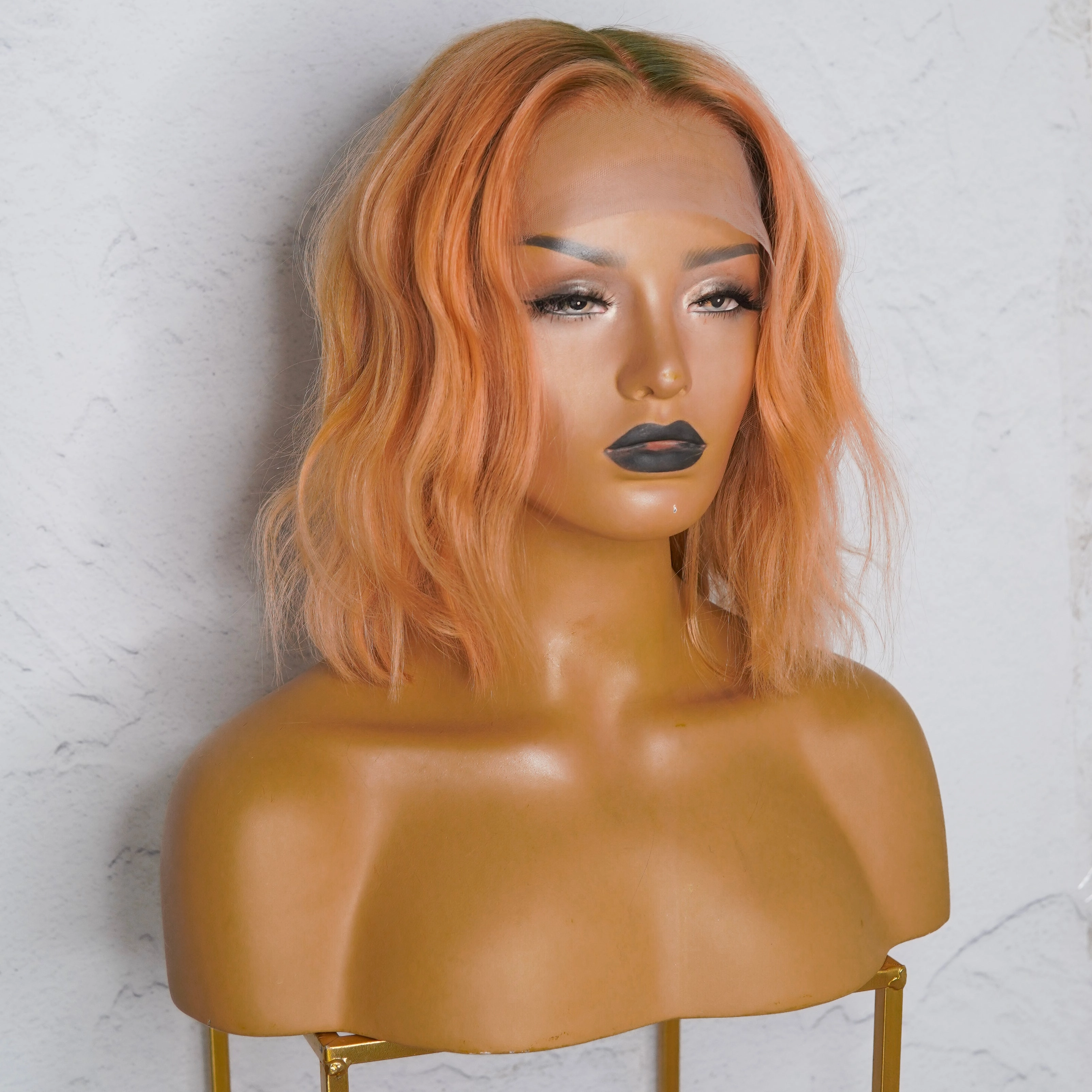PEACHY Human Hair Lace Front Wig
