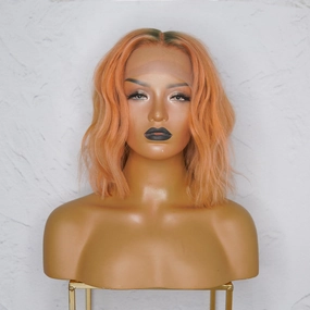 PEACHY Human Hair Lace Front Wig