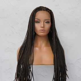 PHOENIX BROWN Braided 26" Lace Front Wig