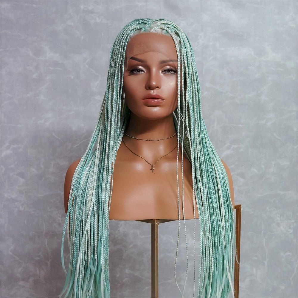 PHOENIX Mint Braided 26" Lace Front Wig