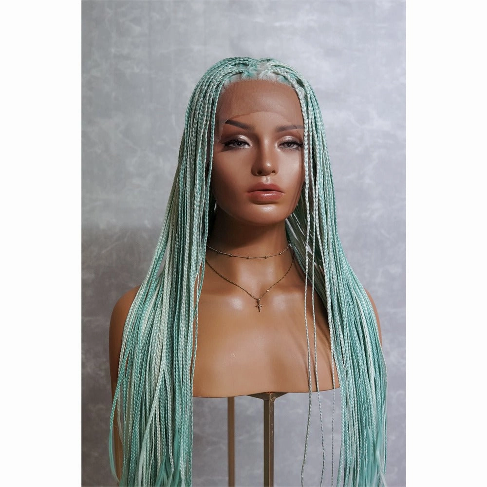 PHOENIX Mint Braided 26" Lace Front Wig